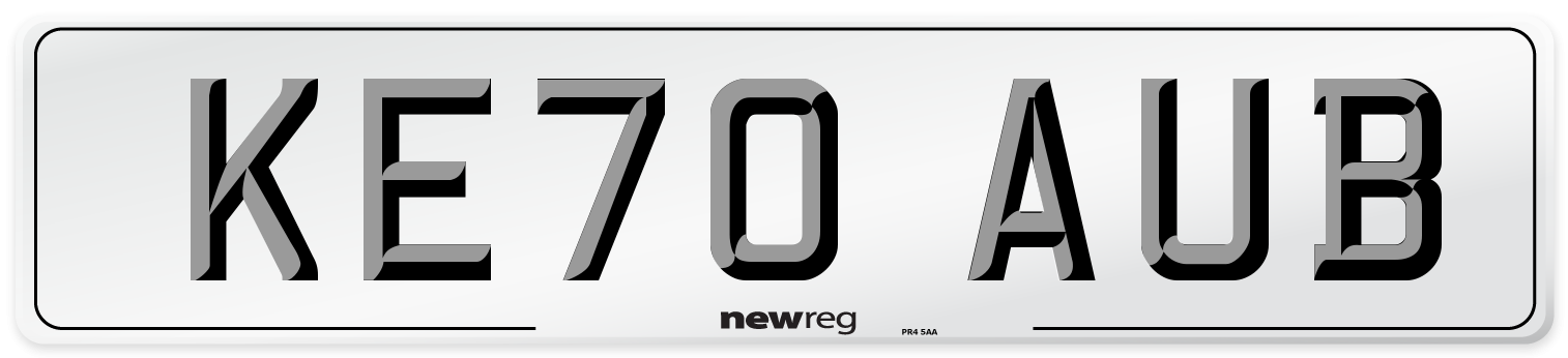KE70 AUB Number Plate from New Reg